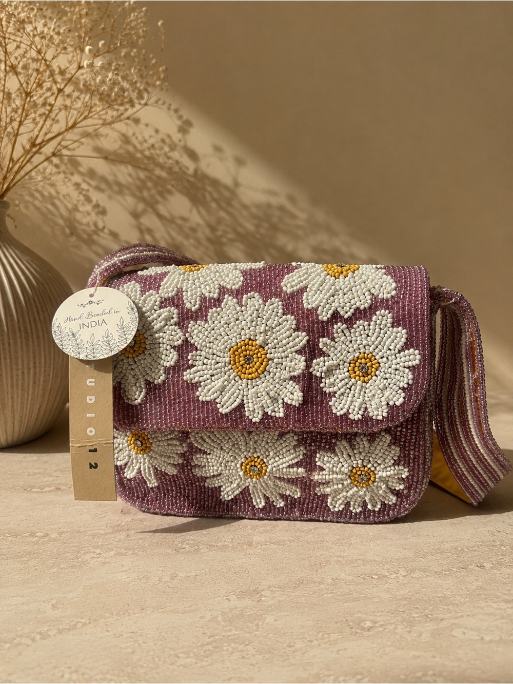 NWT Studio 12 beaded daisy crossbody bag 💜